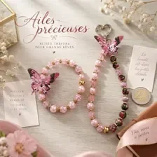 Ensemble Bracelet et Grigri en perles fantaisie - Aile Précieuse