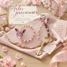 Ensemble Bracelet et Grigri en perles fantaisie - Aile Précieuse