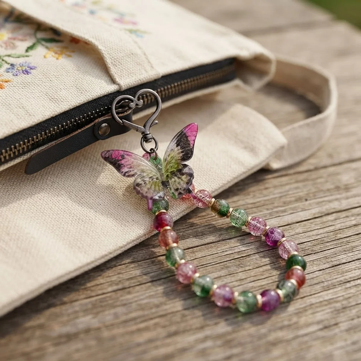 Ensemble bracelet et grigri - Aile de baies
