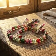 Ensemble bracelet et grigri - Aile de baies