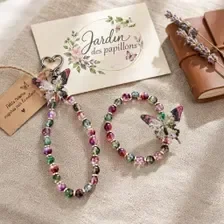 Ensemble Bracelet et Grigri Papillon - Jardin des Papillons