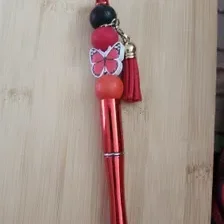 Ensemble Stylo et Bracelet Papillon Fait Main - "Coque-licot" - 