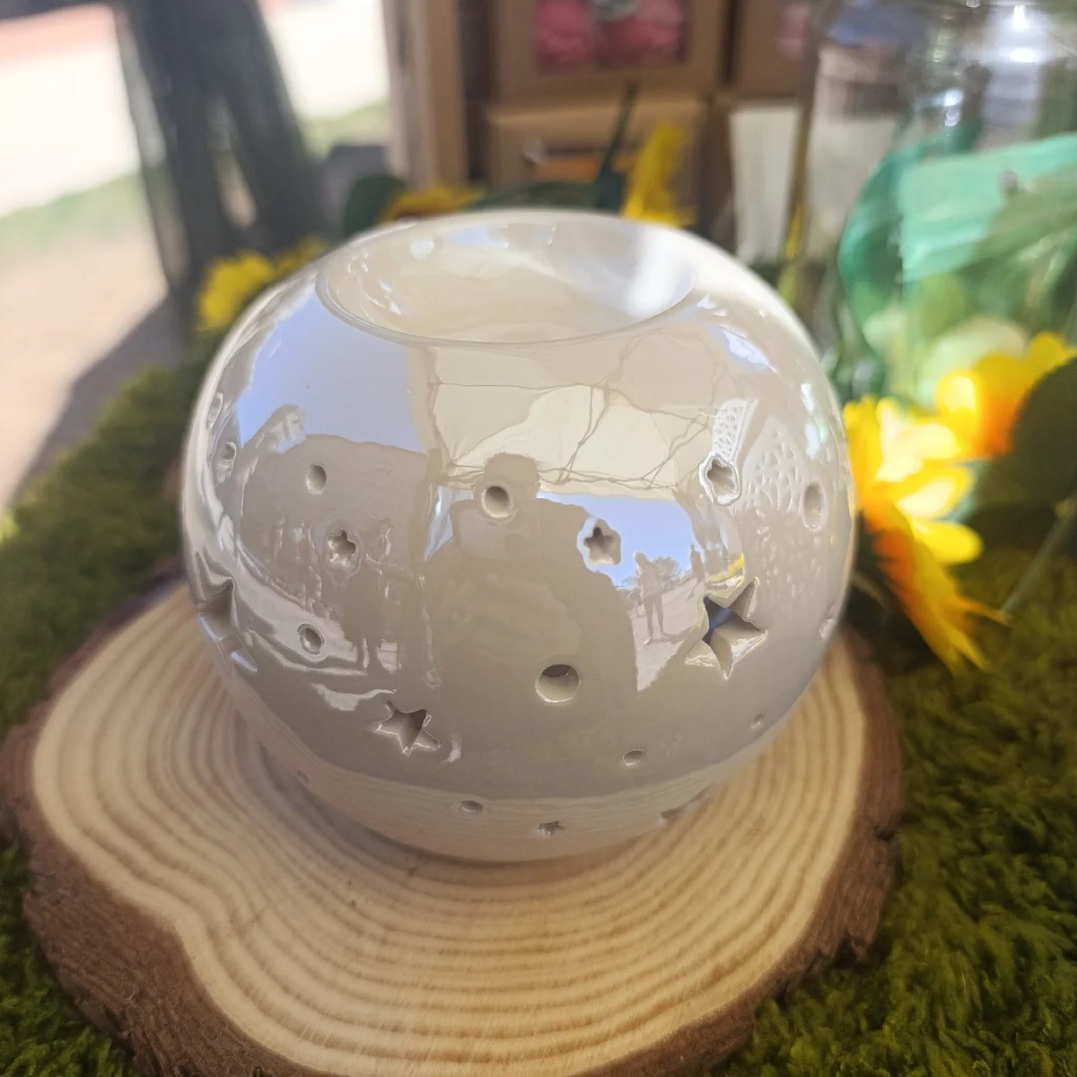 Brûle-Fondant Céramique — Boule Étoilée & Irisée