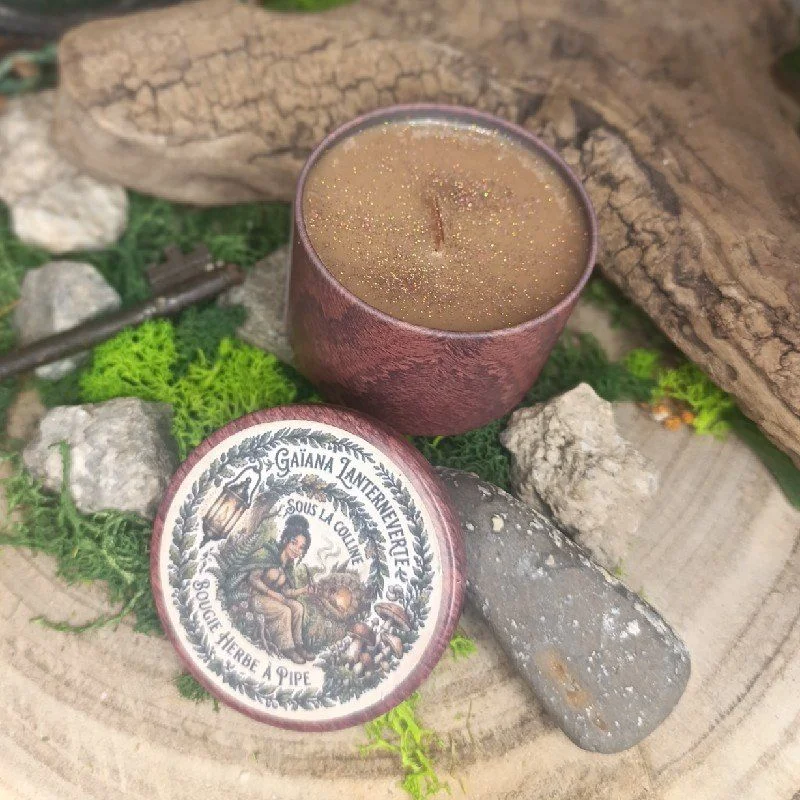bougie parfumée herbe à pipe (feuille de tabac) 100gr
