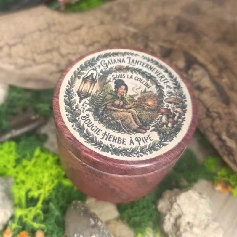 bougie parfumée herbe à pipe (feuille de tabac) 100gr
