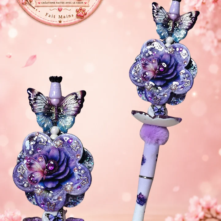 Stylo décoré à la main – Fibromyalgie 