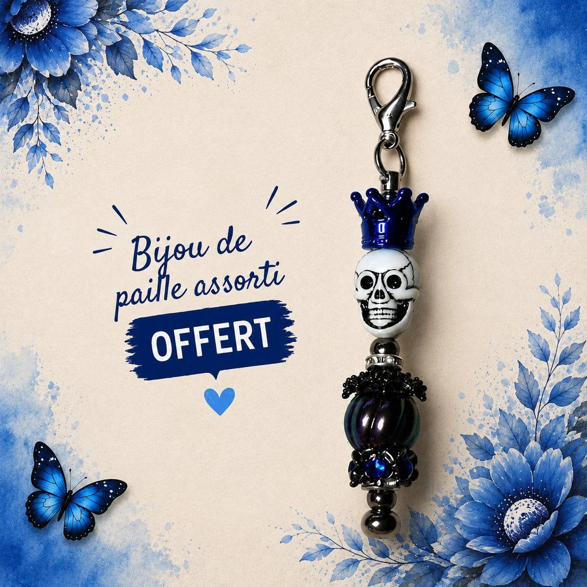 Tumbler isotherme Skull Bleu