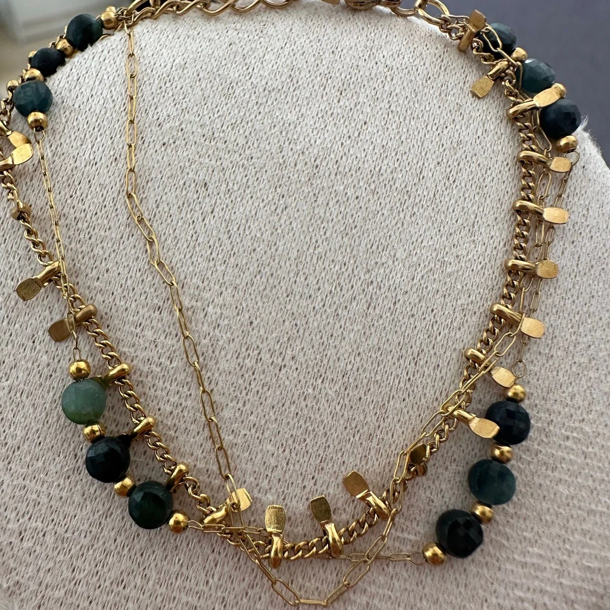 bracelet tourmaline bleue multirang