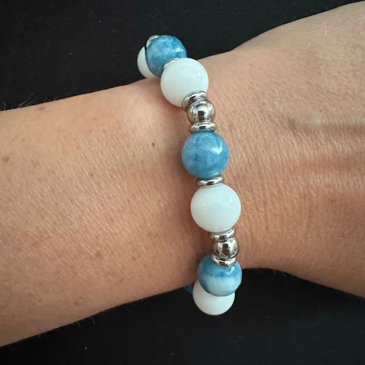 10 bracelets pierres de synthèse au choix