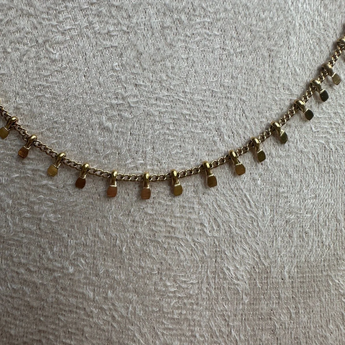 Collier Bellière – Chaîne à pampilles en acier inoxydable 316L – Doré ou argenté  – Collier fin femme