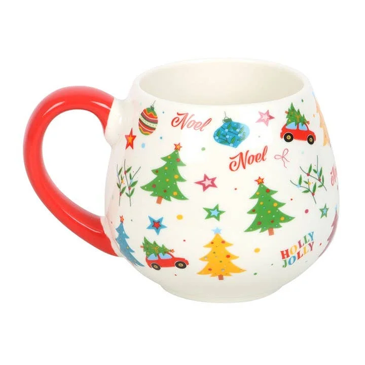 Ensemble tasse et chaussettes à motif de Noël nostalgique