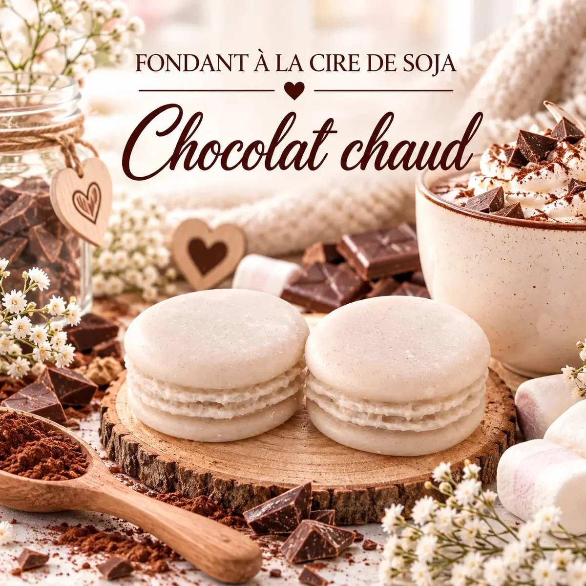 Fondants Parfumés Chocolat Chaud à la Cire de Soja