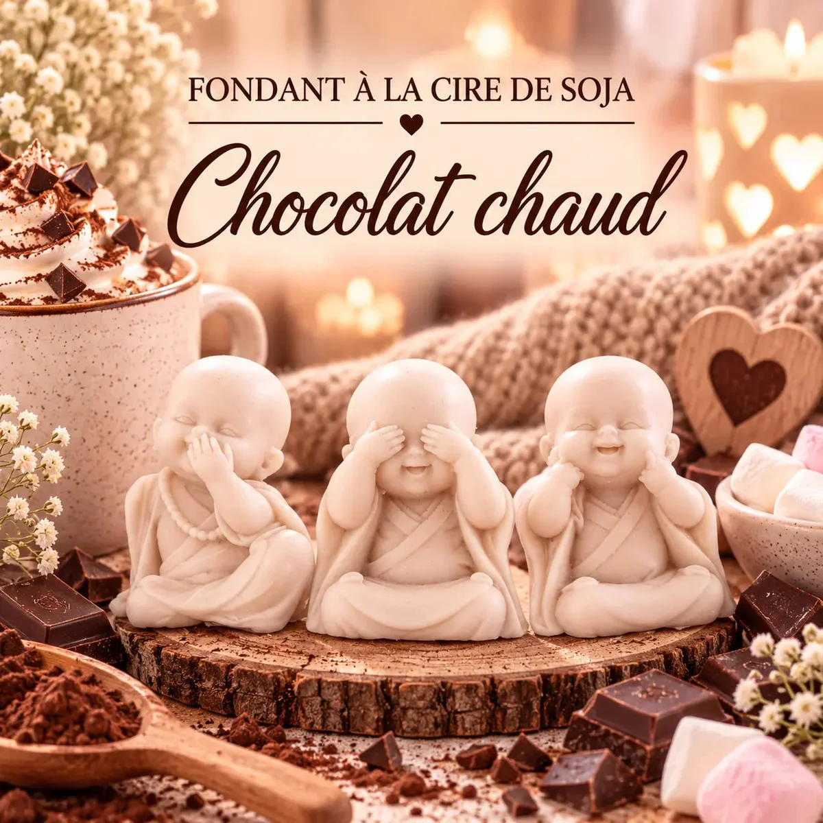 Fondants Parfumés Chocolat Chaud à la Cire de Soja