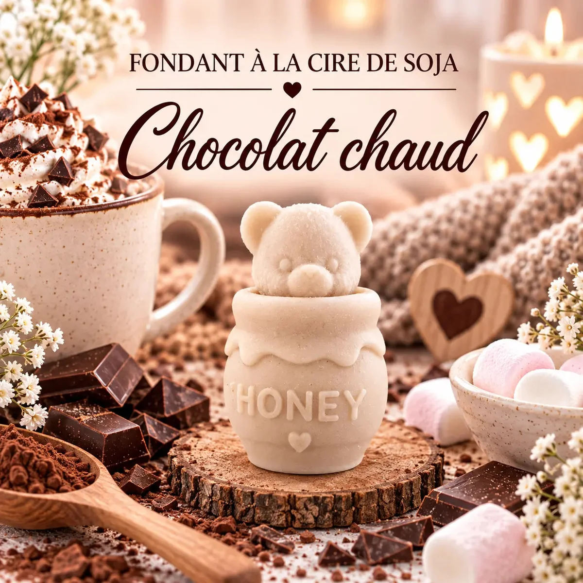 Fondants Parfumés Chocolat Chaud à la Cire de Soja