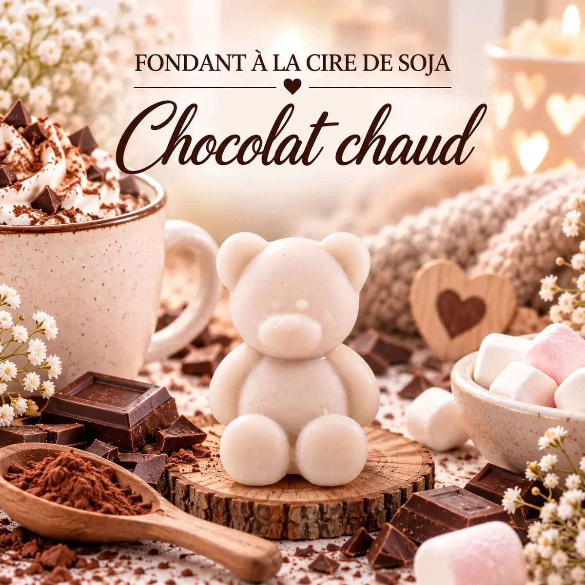 Fondants Parfumés Chocolat Chaud à la Cire de Soja