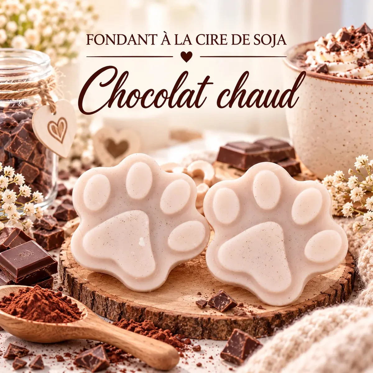 Fondants Parfumés Chocolat Chaud à la Cire de Soja