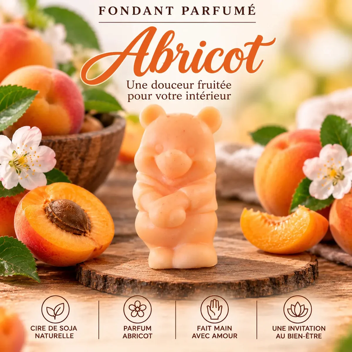 Fondants Parfumés Abricot à la Cire de Soja