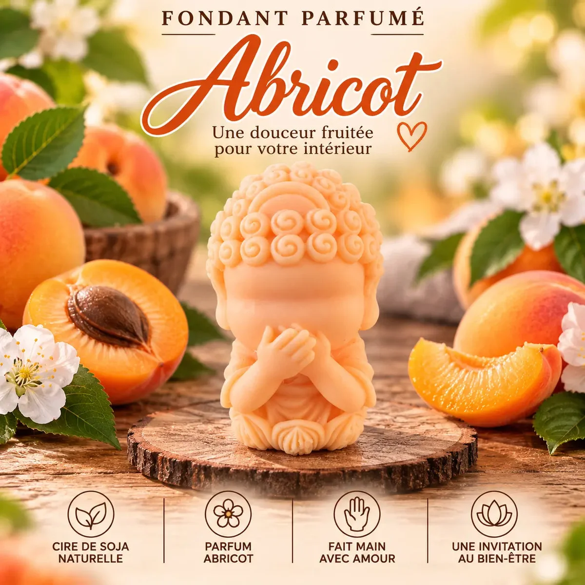 Fondants Parfumés Abricot à la Cire de Soja