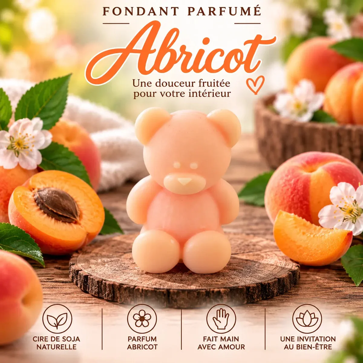 Fondants Parfumés Abricot à la Cire de Soja