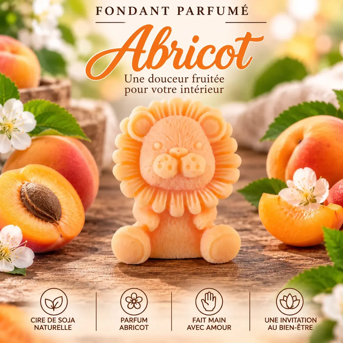 Fondants Parfumés Abricot à la Cire de Soja