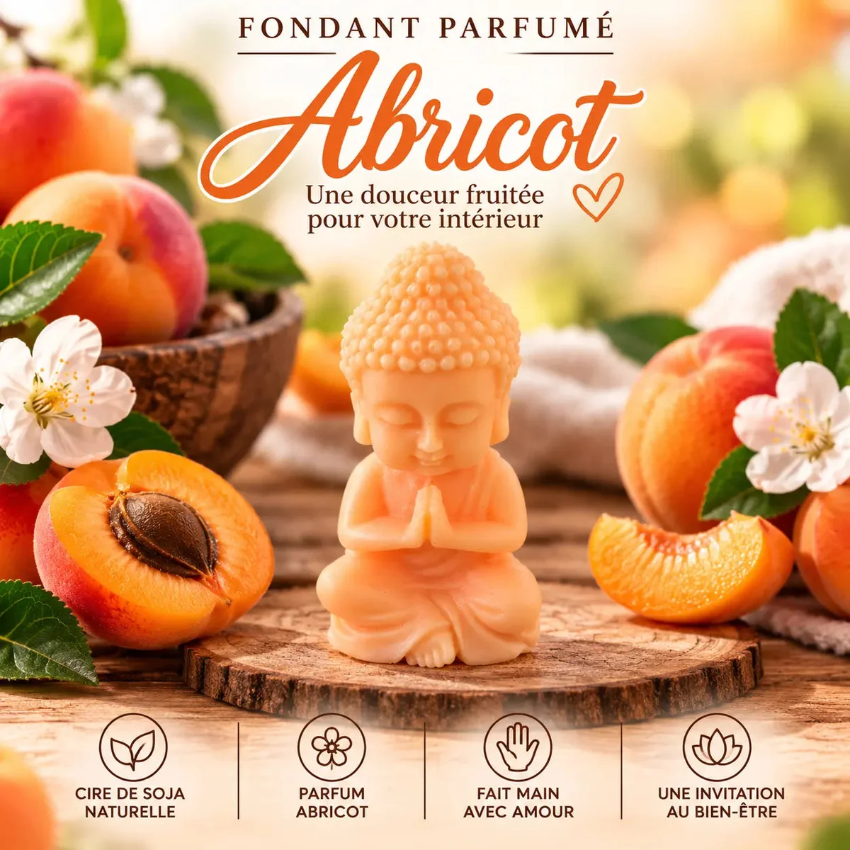 Fondants Parfumés Abricot à la Cire de Soja