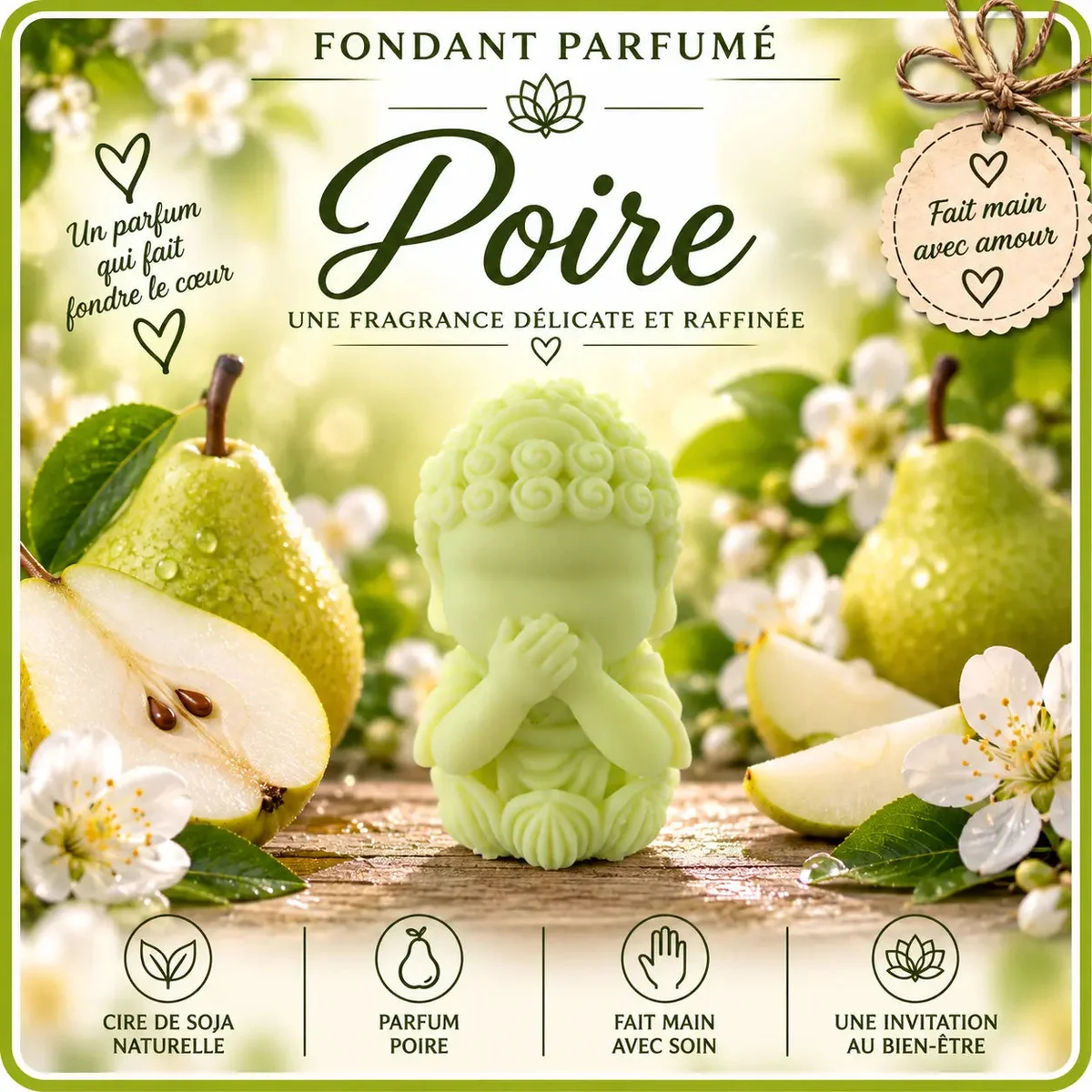 Fondants Parfumés Poire à la Cire de Soja