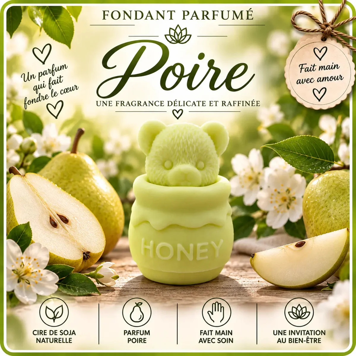 Fondants Parfumés Poire à la Cire de Soja