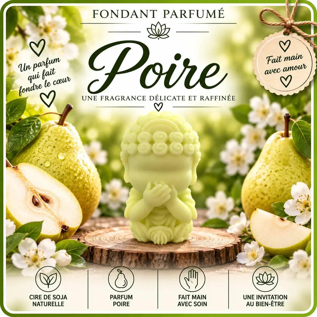 Fondants Parfumés Poire à la Cire de Soja
