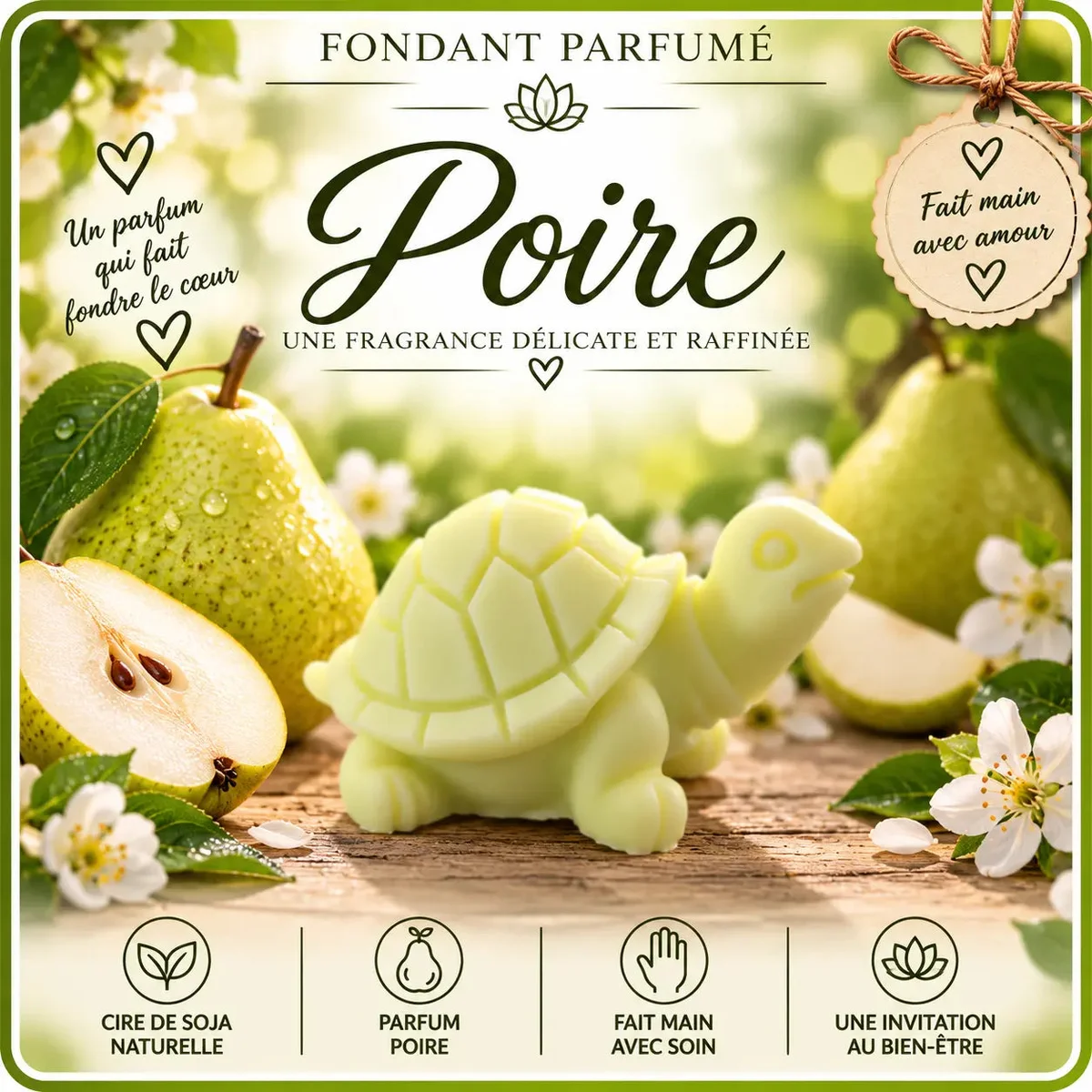 Fondants Parfumés Poire à la Cire de Soja