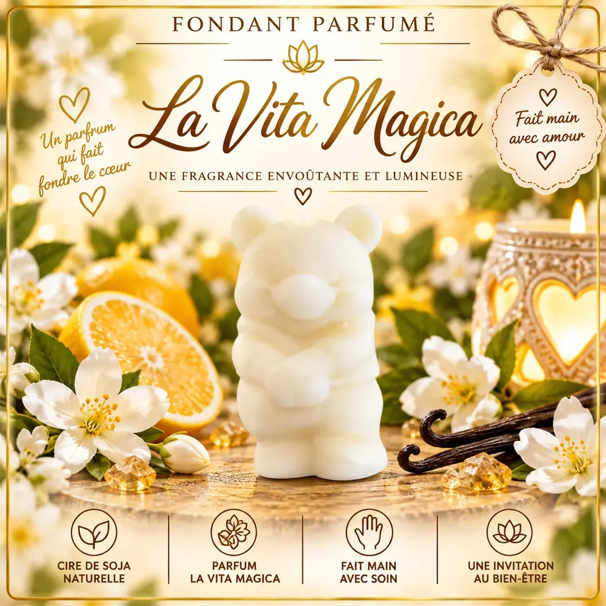 Fondants Parfumés La Vita Magica à la Cire de Soja