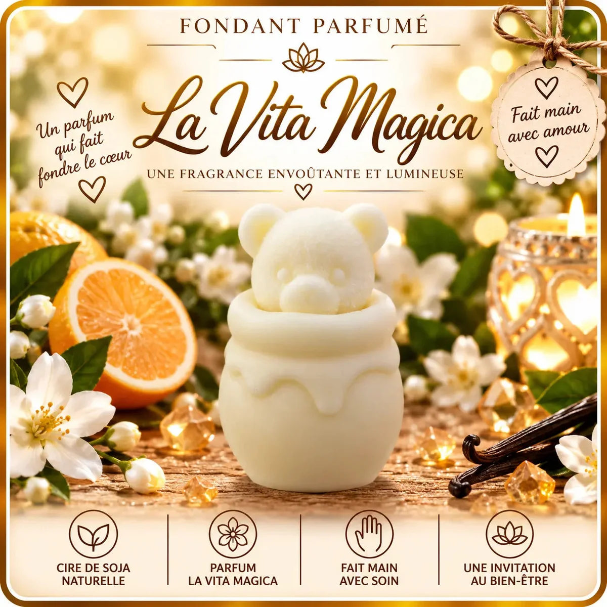 Fondants Parfumés La Vita Magica à la Cire de Soja