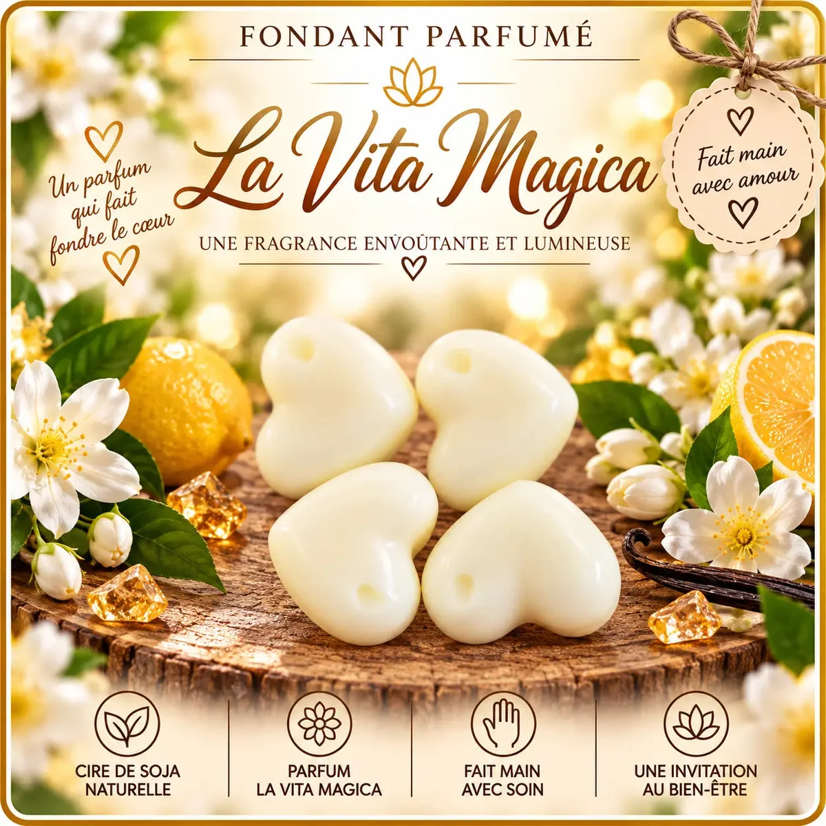 Fondants Parfumés La Vita Magica à la Cire de Soja