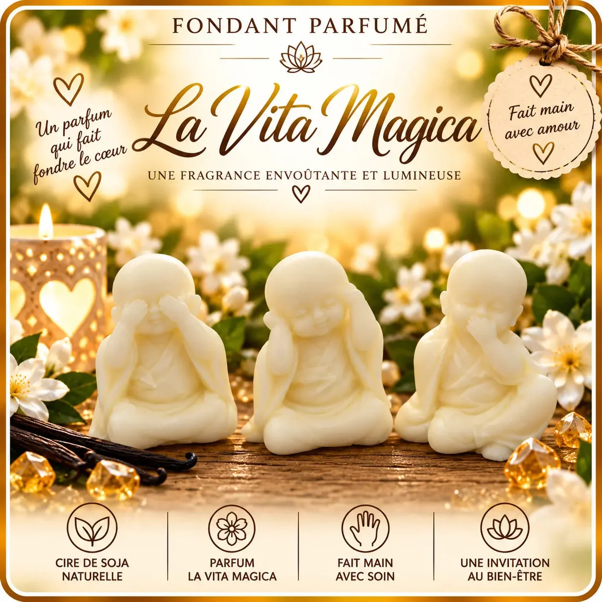 Fondants Parfumés La Vita Magica à la Cire de Soja
