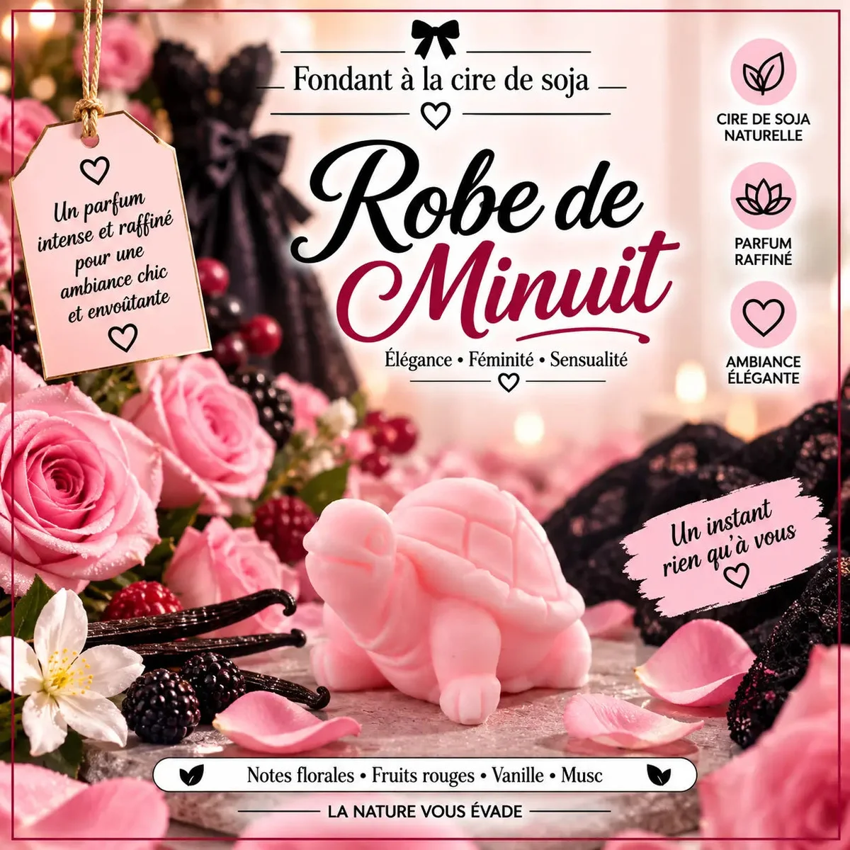 Fondants Parfumés Robe de Minuit à la Cire de Soja