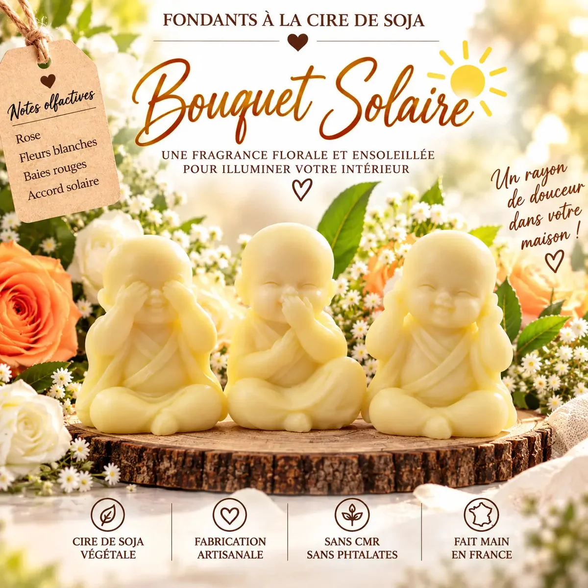 Fondants Parfumés Bouquet Solaire à la Cire de Soja