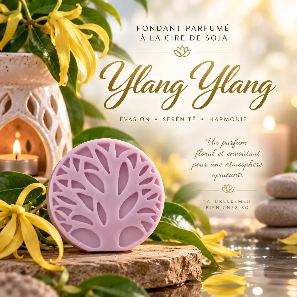Fondants Parfumés Ylang-Ylang à la Cire de Soja
