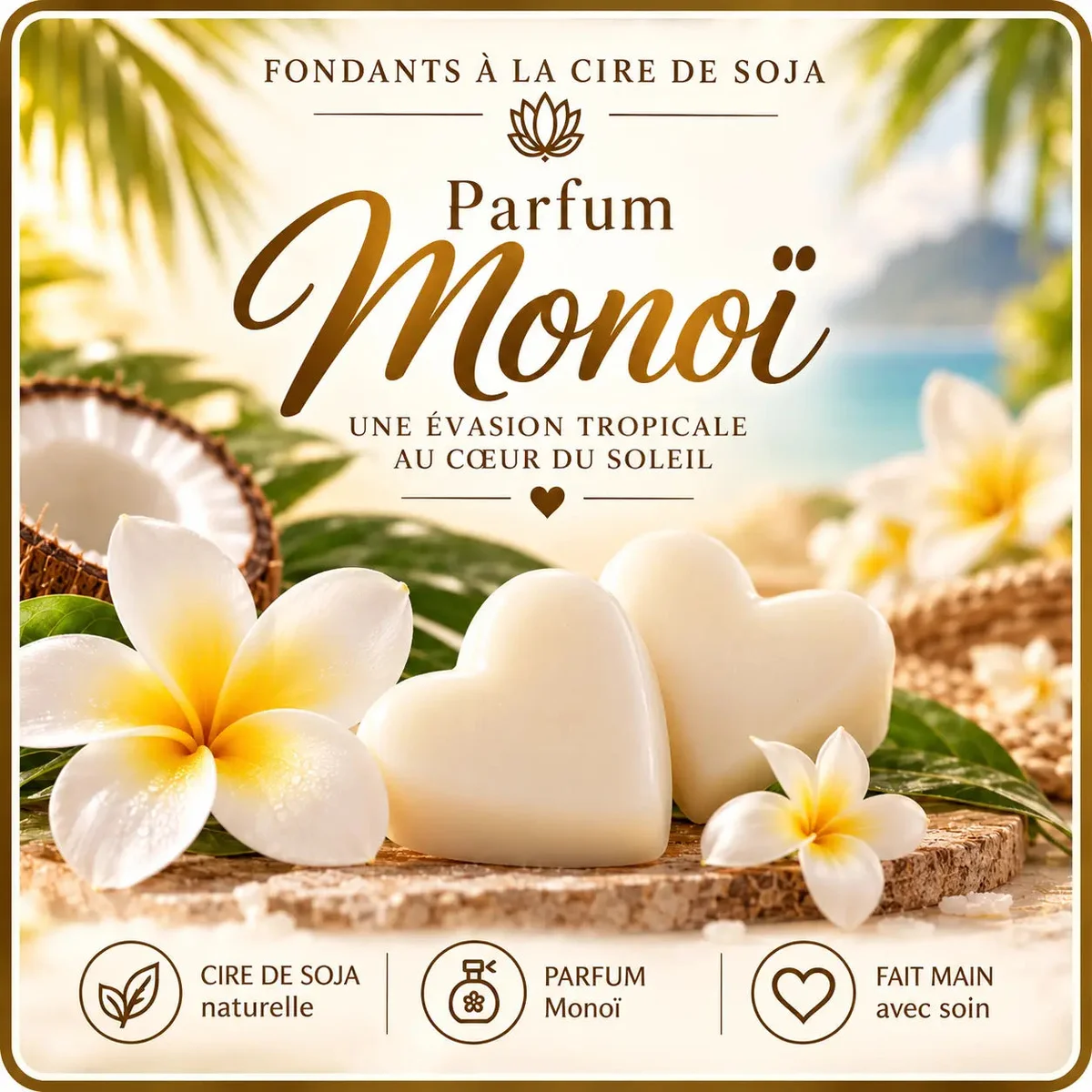 Fondants Parfumés Monoï à la Cire de Soja