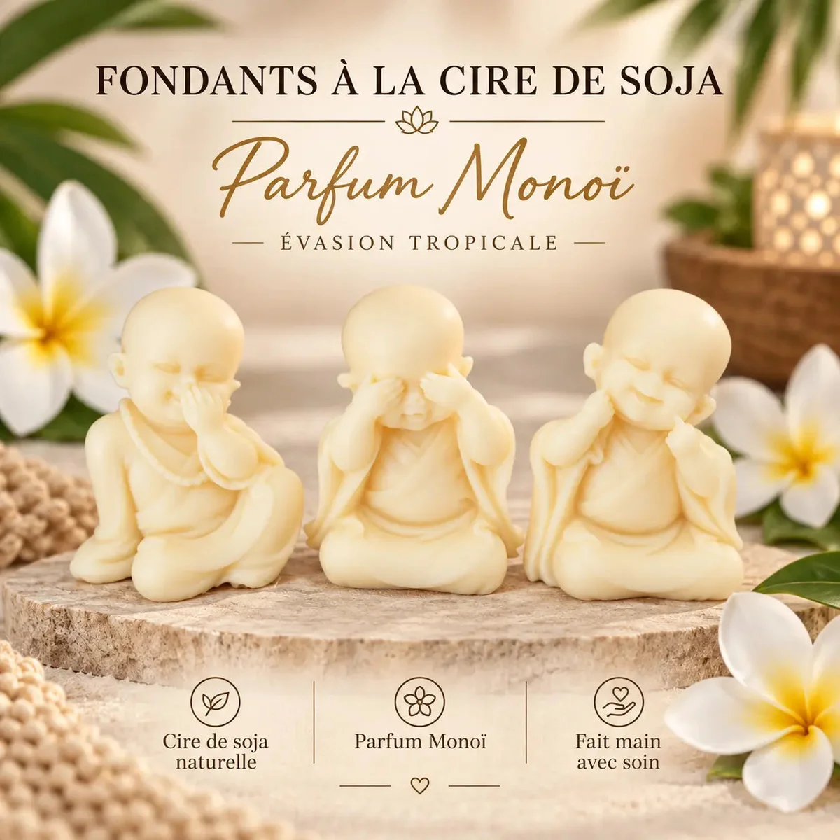 Fondants Parfumés Monoï à la Cire de Soja