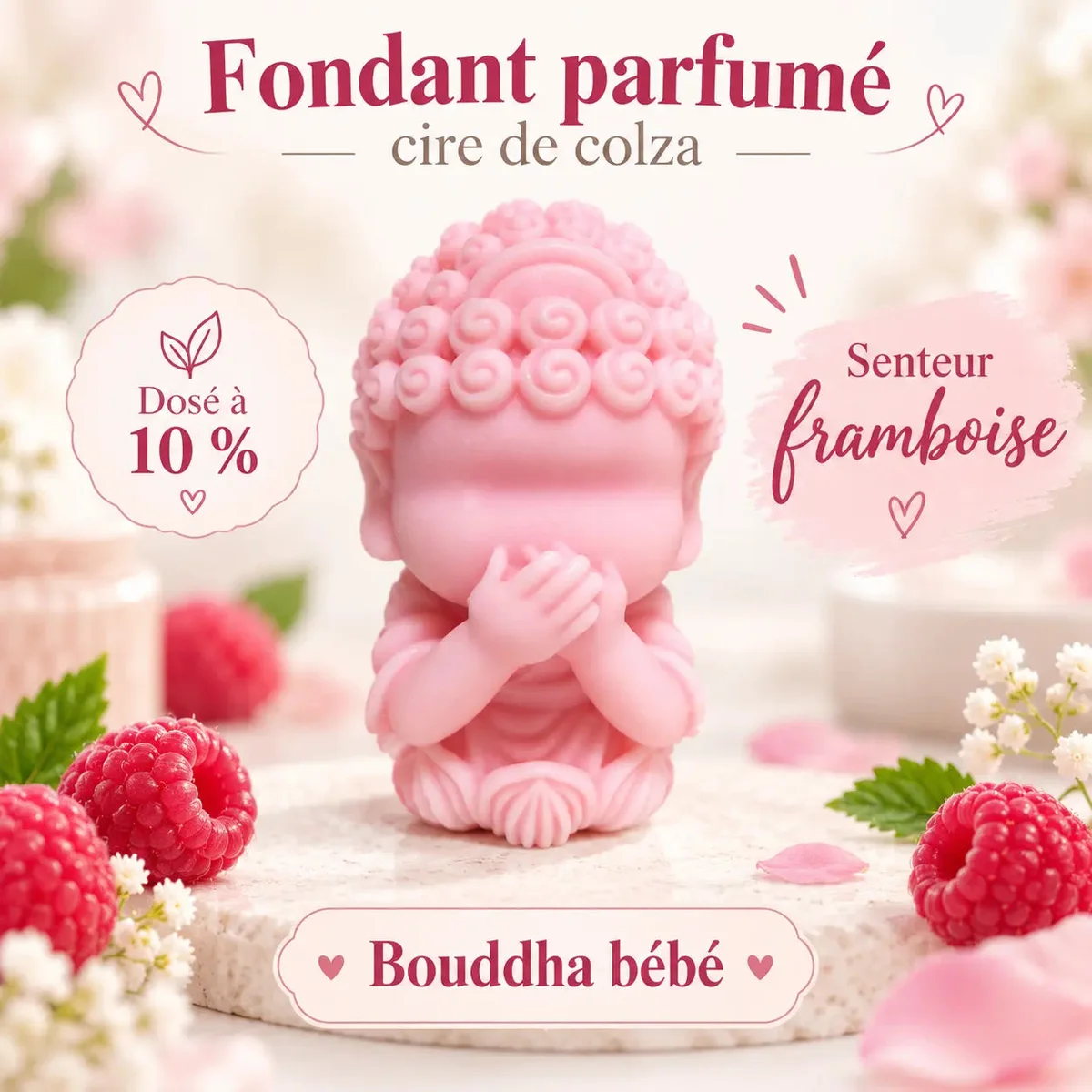 Fondants Parfumés Framboise à la Cire de Soja