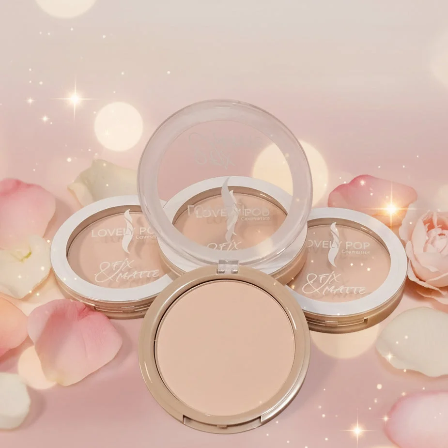 Poudre Compacte Fix & Matte – Teinte 02 Vanilla | Lovely Pop Cosmetics
