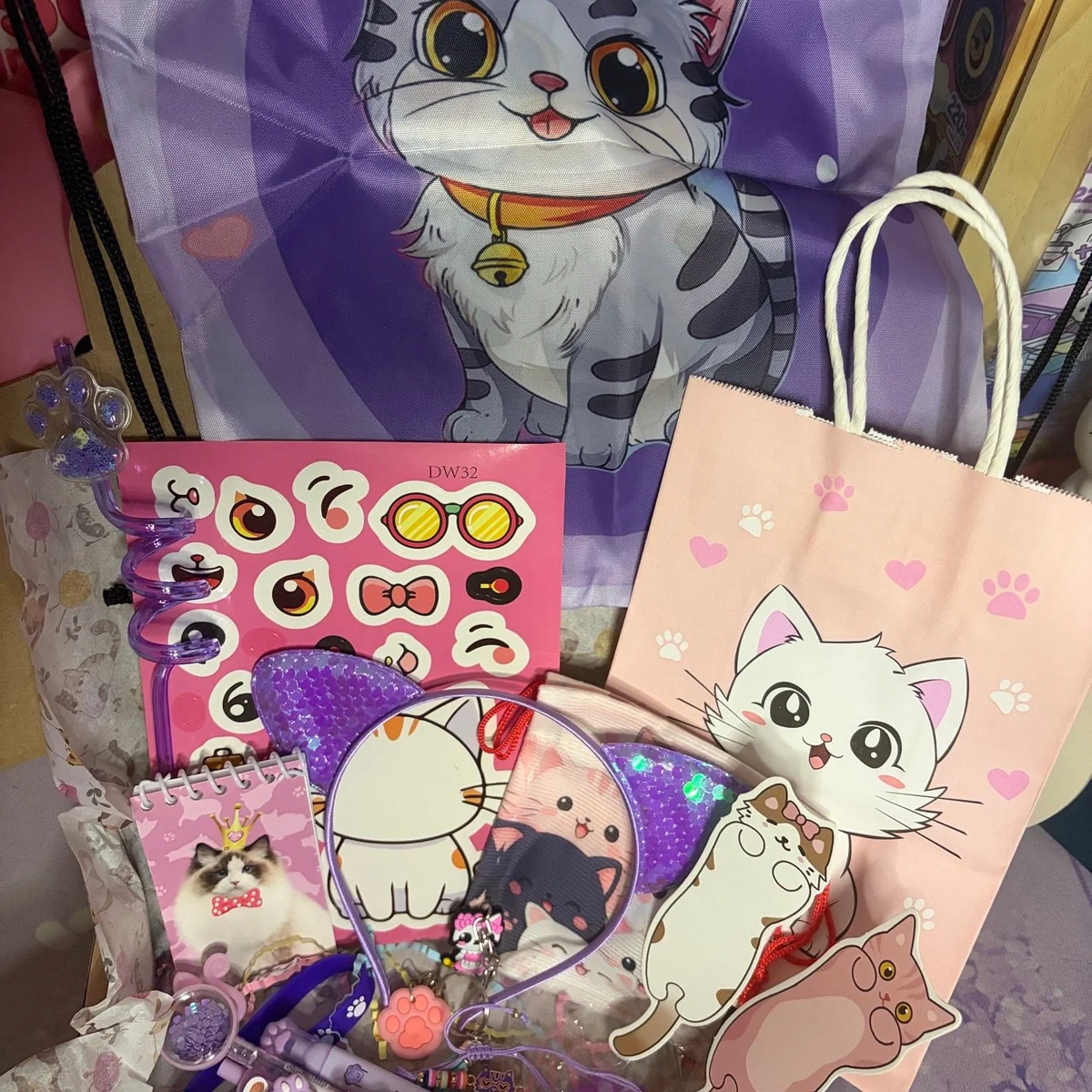 Box petite fille Spécial Chat 22 Articles Kawaii