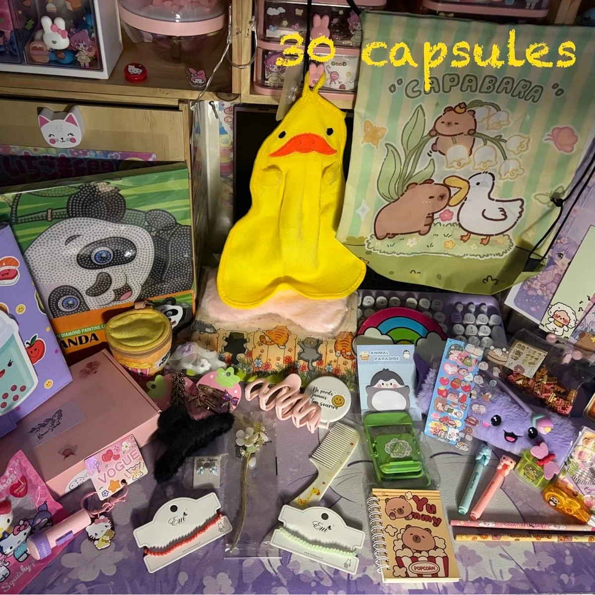 Ensemble de 30 Articles Kawaii + 3🎁aux couleurs pastels, parmi papeterie, mode et beauté, accessoires, loisirs