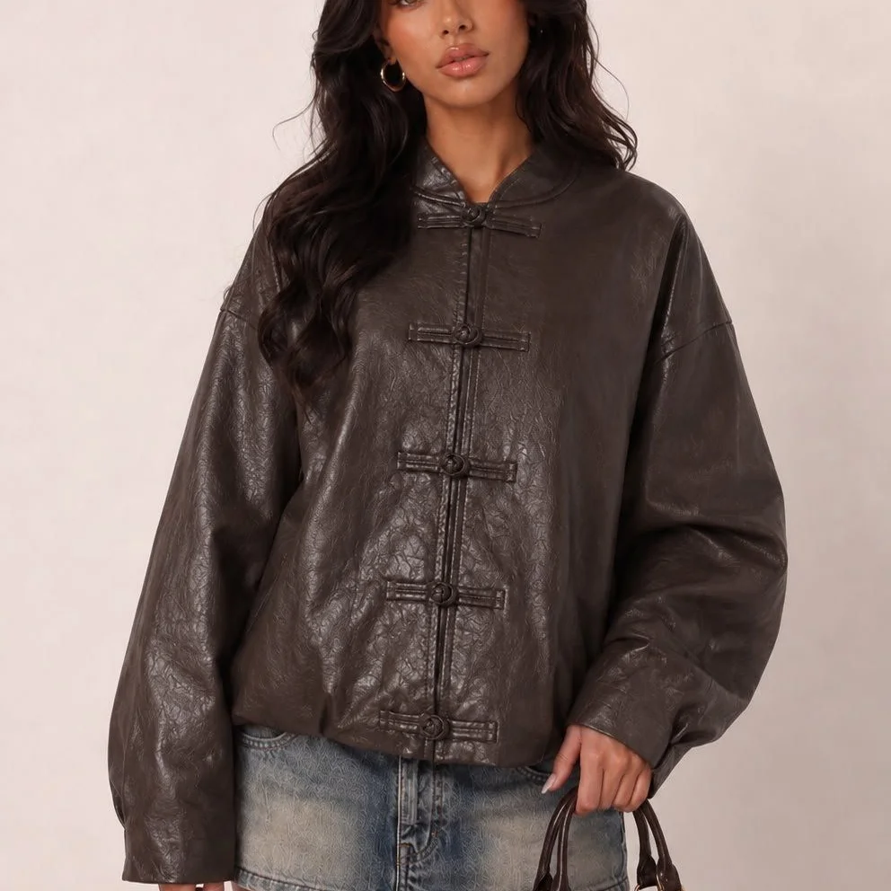 veste  officier simili cuir