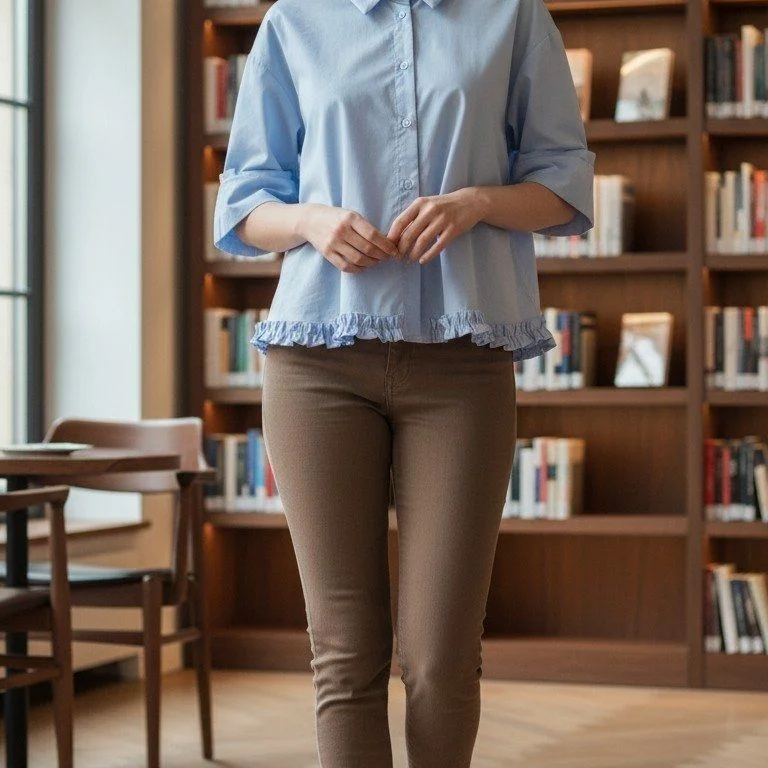 chemise détail froufrou