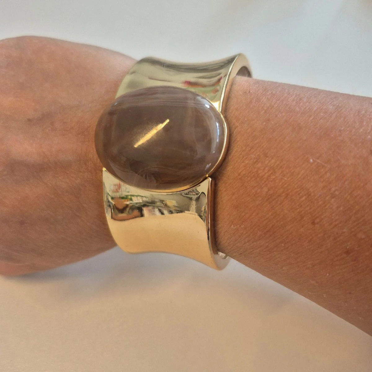 manchette pierre chocolat
