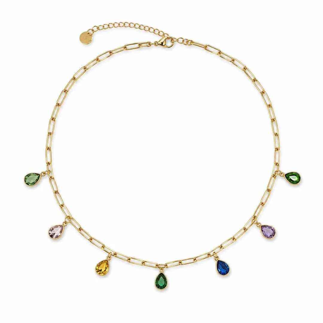 Collier Serena gold multicolore