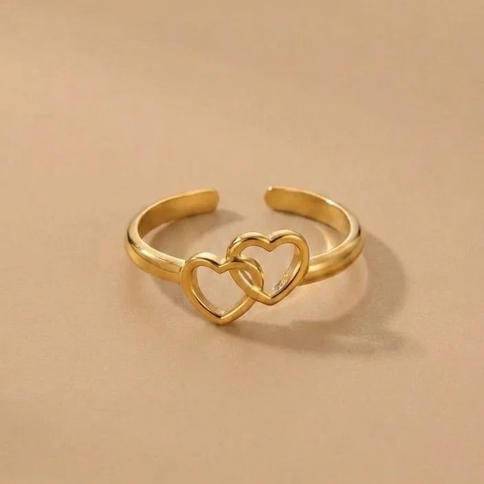 Bague cœur entrelacé